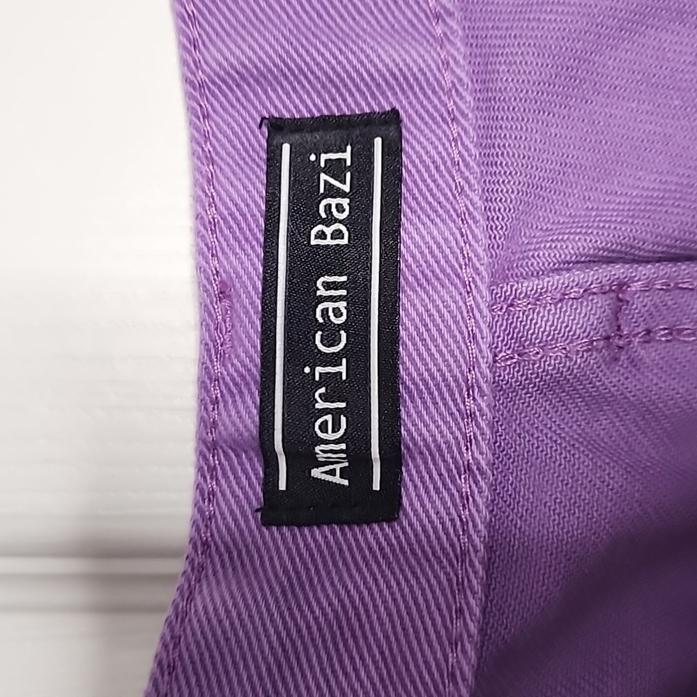 American Bazi Purple Women's Denim Shorts - Picture 3 of 4